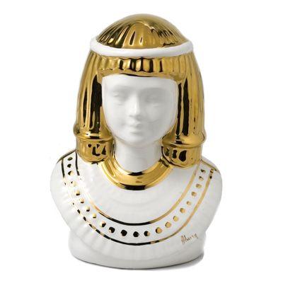 King Tut, handmade ceramic In Italy, In gold and platinum. By INTRADA  ITALY, LA MART showroom 800.