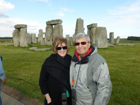 My wife and I at Stonehenge