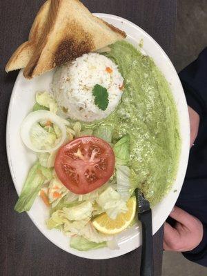 Fish option with cilantro. Delicious!