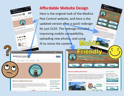 Website design service that is mobile and budget friendly.