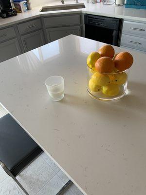 Kitchen island- Carrara Marmi quartz