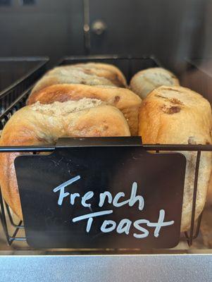 French Toast bagel (contains egg).