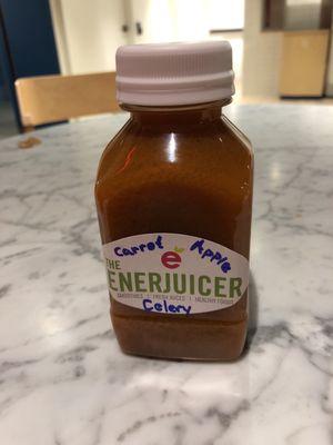 My cold-pressed juice for today. Getting my healthy juice to bring home and enjoy. Thank you Enerjuicer for giving me this option!