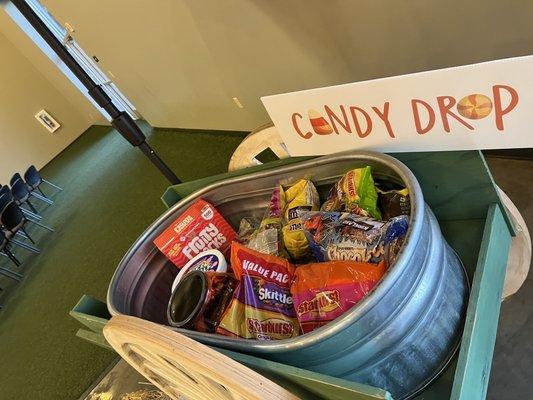 Candy drop off