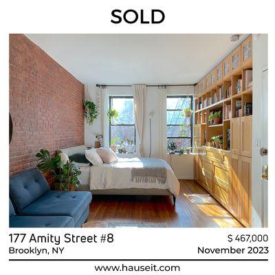 *Hauseit Sold Listing* 177 Amity Street, Apt. 8 in Cobble Hill, Brooklyn