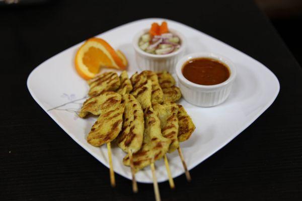 Chicken satay.