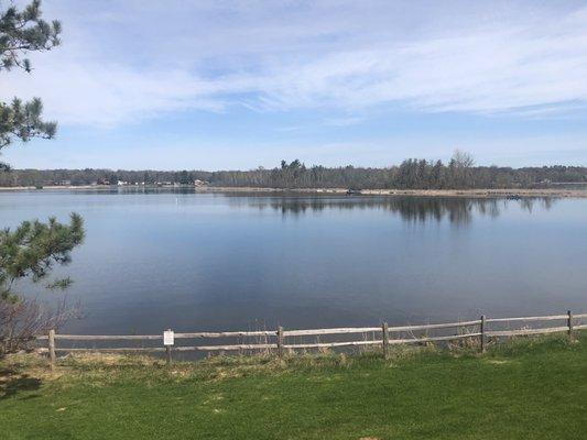 Lakeside morning views from my window.