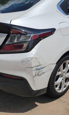 Damaged fender