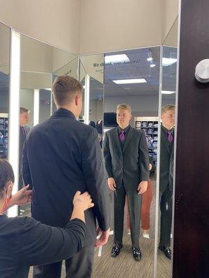 My handsome son getting ready for prom