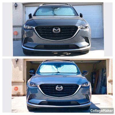 Front before and after