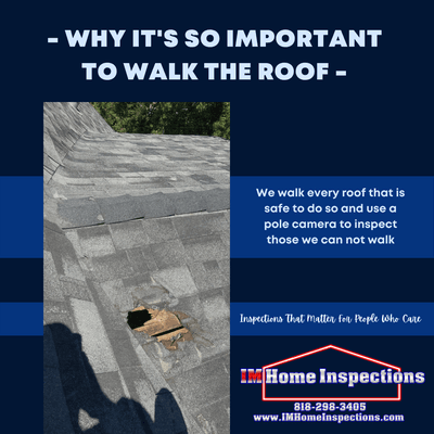 Walking the roof during a home inspection- Inspections That Matter For People Who Care