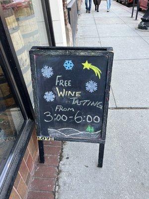 free wine tasting