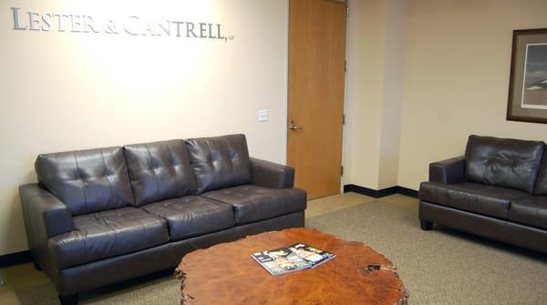 The lobby at Lester & Cantrell, LLP