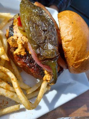 Chile bomber burger