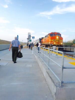 There she blows! 6:03 a.m train with stops in Orange County (Fullerton, Buena Park), Norwalk/Santa Fe Springs and L.A. Union Station!