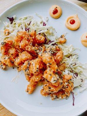 Happy hour crispy shrimp