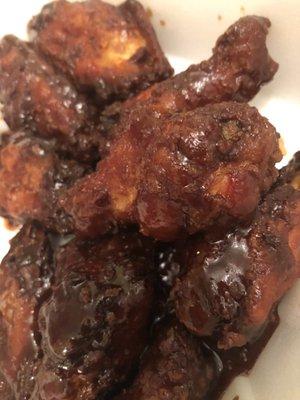 Barbecue wings.  So tasty