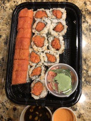 Supreme tuna roll & spicy tuna