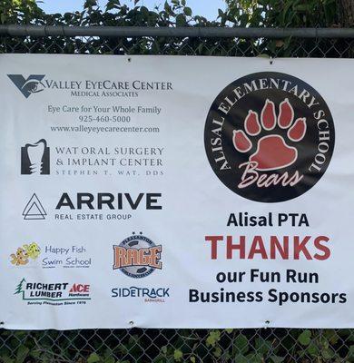 Valley EyeCare Center is excited to support the Alisal Elementary School Fun Run!