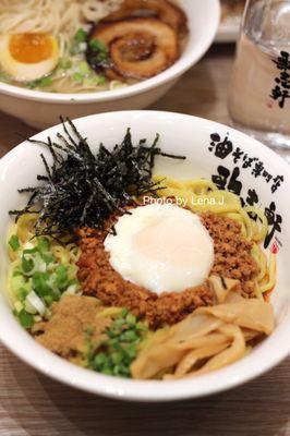 Homura Aburasoba ($14.50) - noodles with spicy minced pork and poached egg. Pork is a bit dry, but the sauce makes it better.