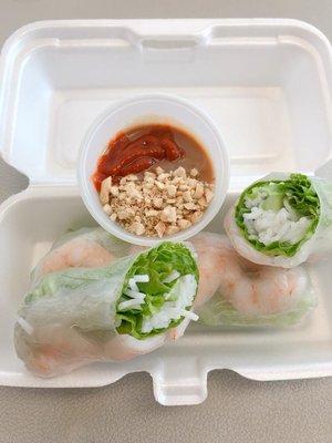 Shrimp Spring Rolls and sauce