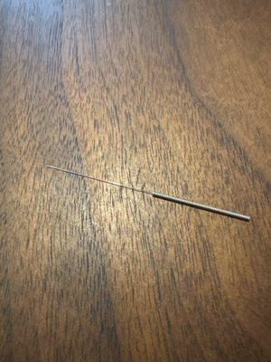 Needle that I removed from my neck