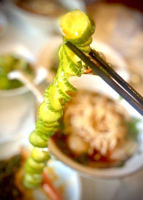 Marinated Cucumber Salad to begin a hearty meal