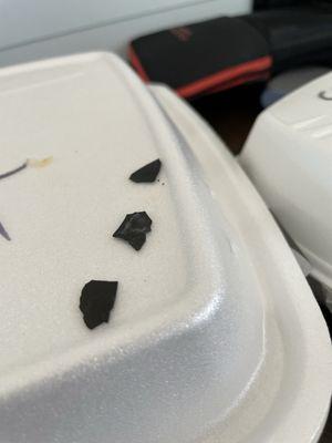 Shards of plastic in my food