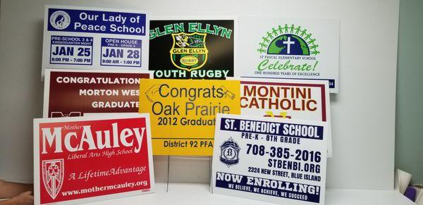 Signs for Schools and Sport Programs