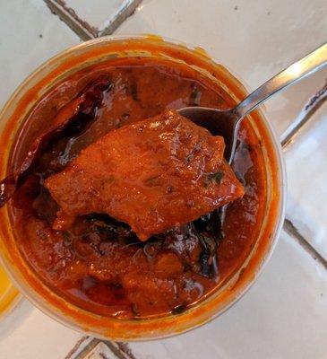 Allepy Red Curry with fish - really good