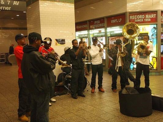 Hypnotic Brass atTimes Square and 42nd Street Subway Station