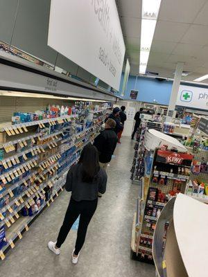 Another crappy experience at this Walgreens.  Always a huge line at the pharmacy.  Hire more people.