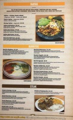 Menu as of 10/14/22