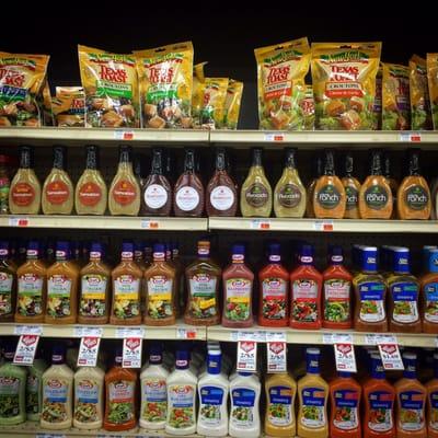 Good salad dressing selection!