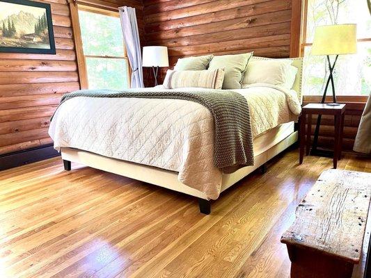 Cabin master bedroom