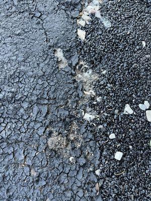 Cracking asphalt