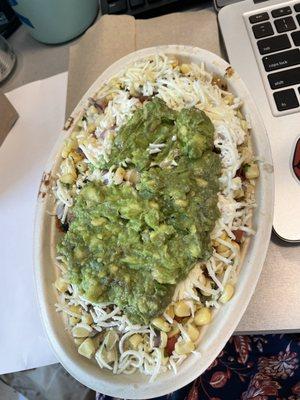 Chicken bowl with guac