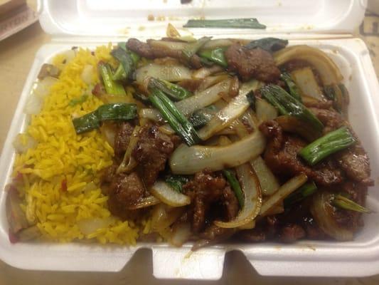 Mongolian beef tastes great more filling.