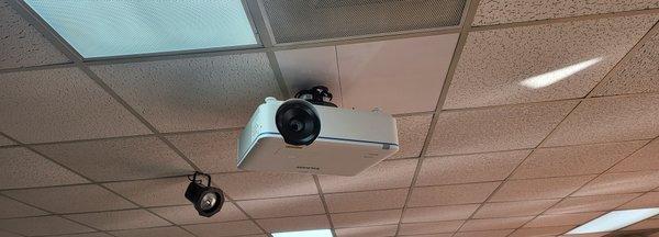 LASER PROJECTOR INSTALLATION ON DROP CEILING