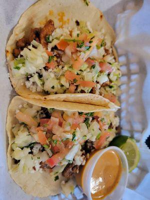 Tacos al pastor & carne asada, excellent