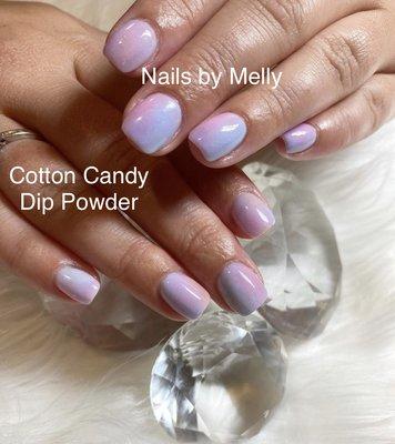 Cotton candy dip powder