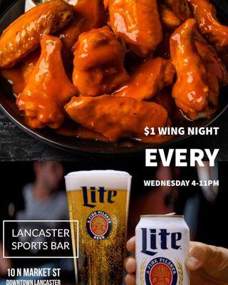 Wednesday is WING NIGHT!!!!