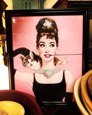 Vintage Breakfast at Tiffany's wall art.