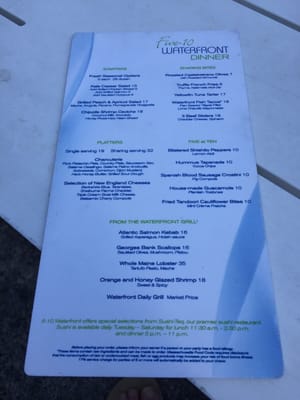 Food menu