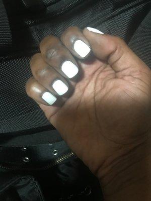 Regular white manicure