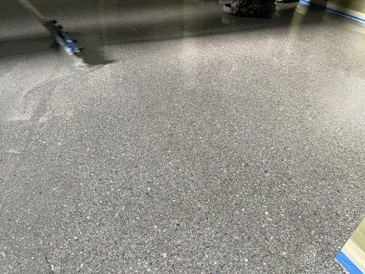 Blue granite flake with added mica flake for a little extra pop, the customer was extremely happy of course!