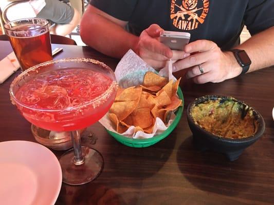 Rosarita Margarita and guacamole.