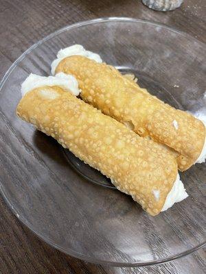 Homemade cannolis!  So delicious!