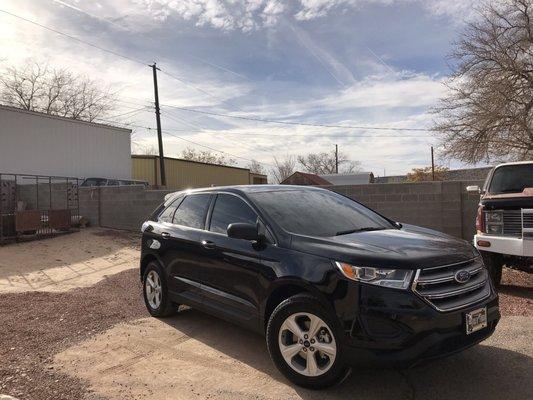 2018 Ford Edge complete with windshield! 5% all 35% shield! Totally comforting and complete protection!