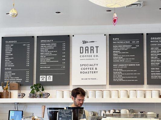 Dart Coffee Menu